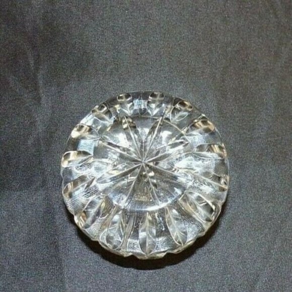 *Waterford Round Cut Clear Crystal Faceted Paperweight - Picture 4 of 10